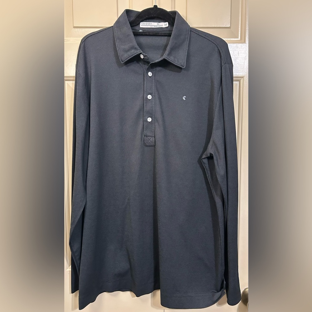 NWOT. Criquet Men's Dark Gray Polo Shirt